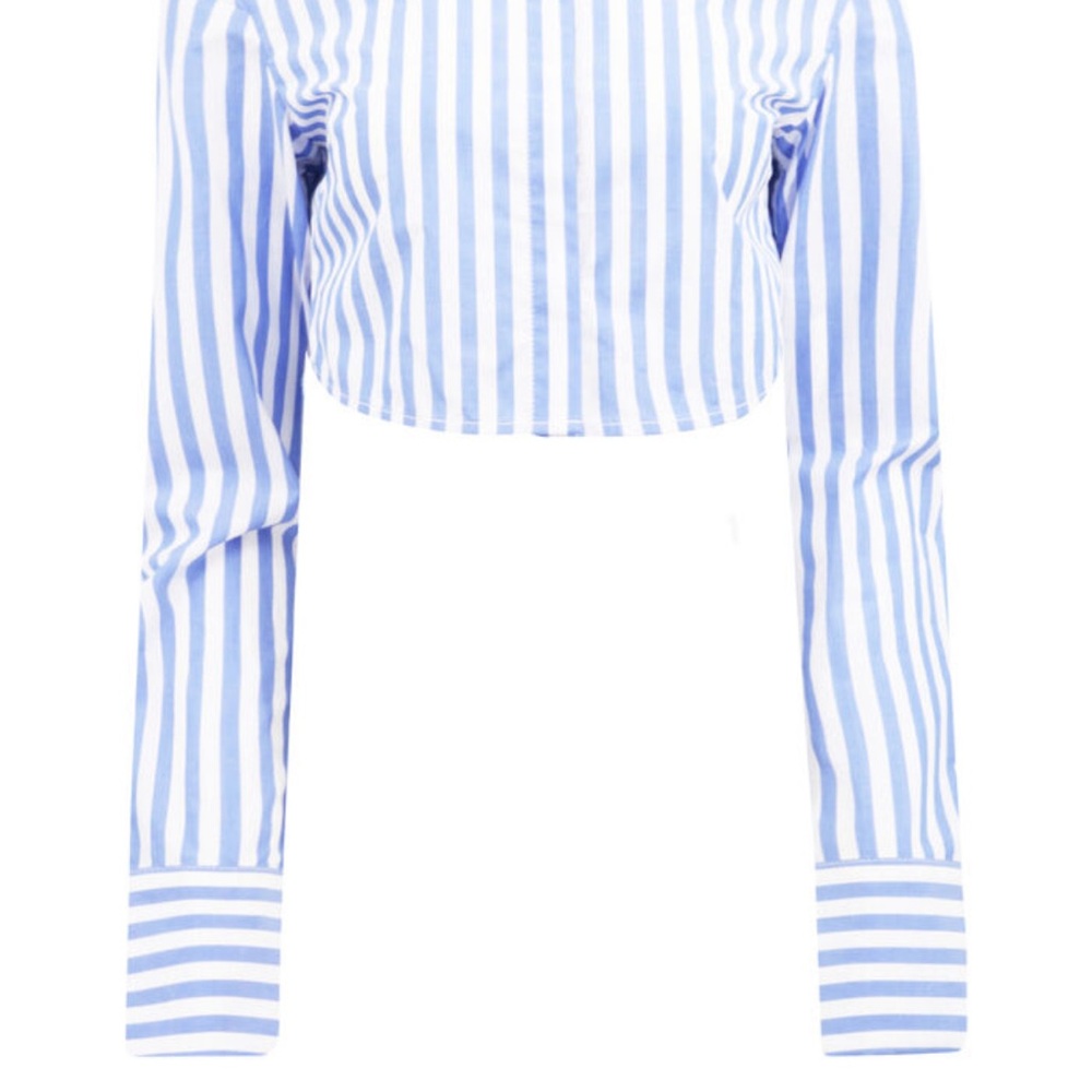 STAUD Seneca Top- Blue and White Striped Women's Top